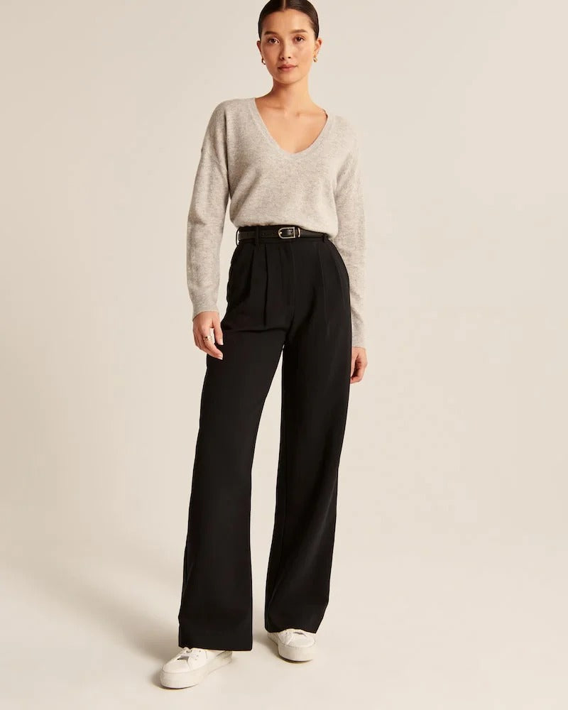 Tailored Wide-Leg Pants - northshorefashion