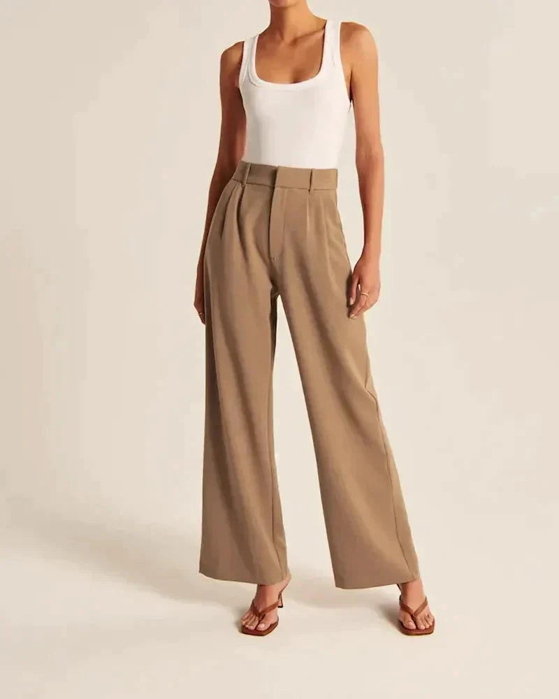 Tailored Wide-Leg Pants - northshorefashion