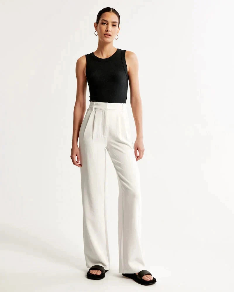 Tailored Wide-Leg Pants - northshorefashion